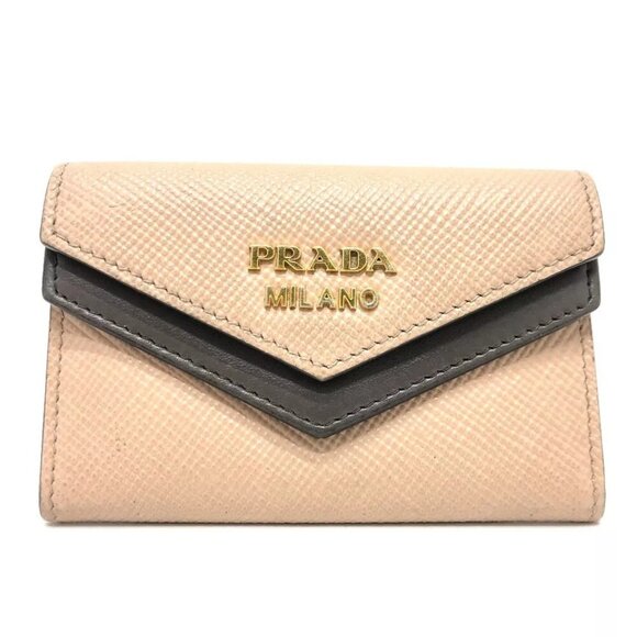 PRADA logo Business Card Holder Pass Case Card Case Card Slot Card Case - Picture 1 of 14